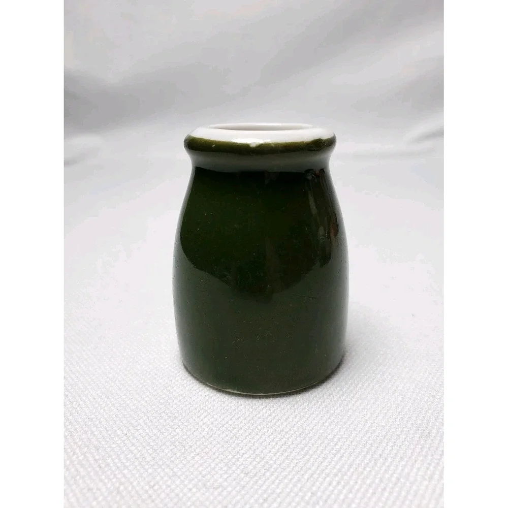 Hull Pottery Green Mini Bud Vase‎ Vintage Gloss Glaze Made In USA